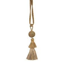 Natural & Silver Tassel Curtain Tieback